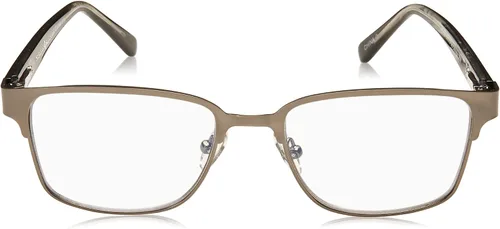 Vista 2 de Foster Grant Donovan 1018298 COM - Gafas de lectura cuadradas para hombre, Plomizo/Transparente