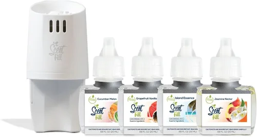 Vista 10 de Scent Fill Ambientador enchufable de sidra de manzana, repuestos de aceite perfumado, 2 recambios + difusor