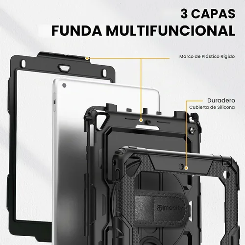 Vista 9 de Timecity - Funda para iPad de 6ª y 5ª generación, 9,7 pulgadas, 2018/2017, con soporte giratorio, silicona, carcasa protectora de PC de repuesto