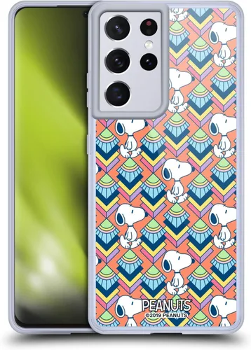 Vista 129 de Head Case Designs Snoopy Deco Dreams - Funda de gel con licencia oficial de Peanuts Blue Pattern [protección de grado militar] compatible con Google