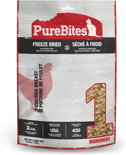 Vista 10 de PureBites Golosinas liofilizadas para gatos con pechuga de pollo 1.09 oz