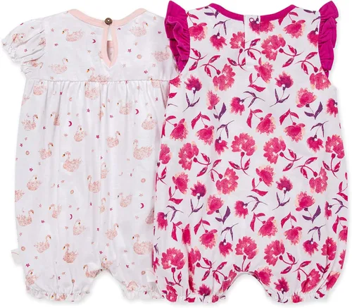 Vista 2 de Burts Bees Baby Mameluco para bebé juego de 2 burbujas overol de una pieza 100 algodón orgánico