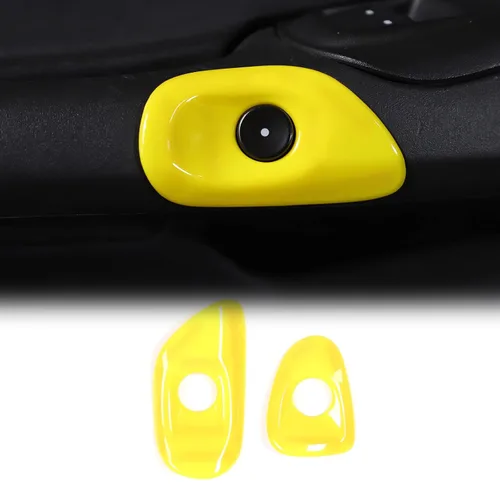 Vista 8 de Cubierta para interruptor de puerta de automóvil compatible con Chevy Corvette C6 2005-2013, accesorios de ajuste de botón de interruptor de bisel