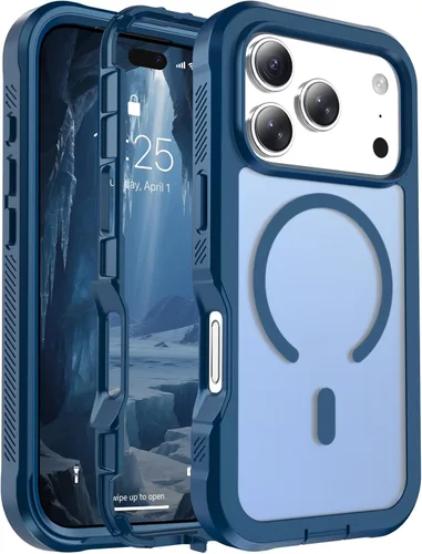 Vista 116 de Funda magnética para iPhone 17, protección resistente, color blanco antiguo