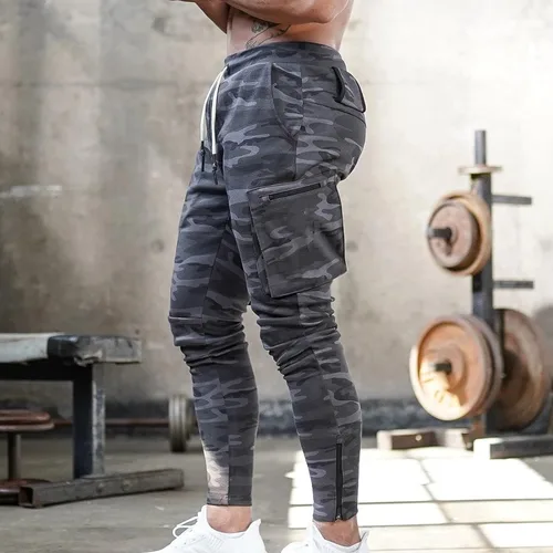 Vista 5 de BEUU Mens Workout Jogger Pants Gym Tapered Athletic Slim Sweatpants Sports Training Sweatpants for Men with Pocket