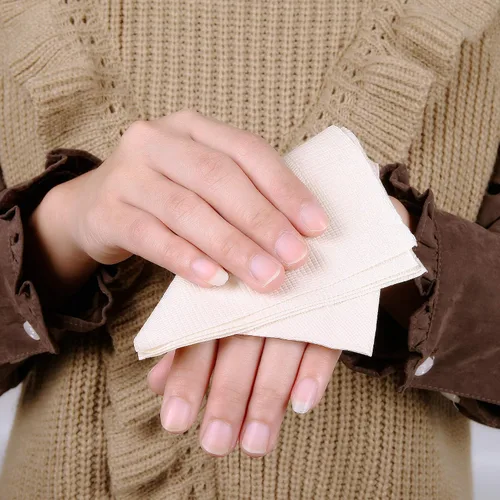 Vista 7 de 200 servilletas de cóctel, servilletas desechables de postre de 2 capas, servilletas de papel marrón plegadas de 5 x 5 pulgadas para fiestas, bodas
