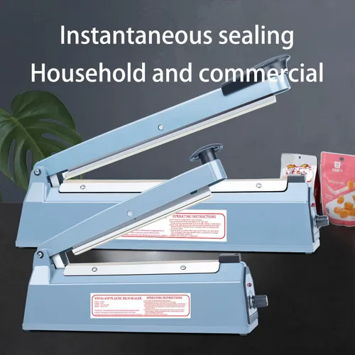 Vista 8 de Sellador térmico por impulso, sellador manual de bolsas, máquina de sellado térmico de 8 pulgadas, máquina selladora de impulsos para bolsas