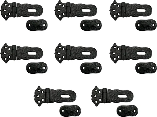 Vista 16 de Adonai Hardware Paran - Cerrojo de seguridad de hierro fundido antiguo resistente (4 pulgadas x 2 unidades, latón antiguo) para cofre del tesoro