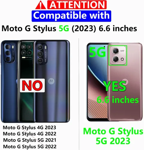 Vista 2 de Funda para Moto G Stylus 5G 2023, con protector de pantalla, [probada contra caídas de grado militar], funda protectora resistente a prueba