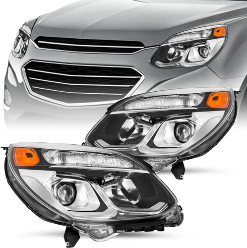 Vista 12 de JSBOYAT Par de faros delanteros halógenos Chevy Equinox 2016 2017, par de proyectores, estilo OE, conjunto de faros delanteros de fábrica
