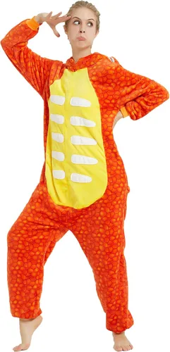 Vista 5 de Pijama de una pieza para adultos, disfraz de dinosaurio, para mujer