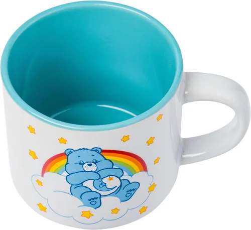 Vista 10 de Silver Buffalo Care Bears - Juego de tazas de cerámica con logotipo de corazón arcoíris, 4 unidades, 10 onzas