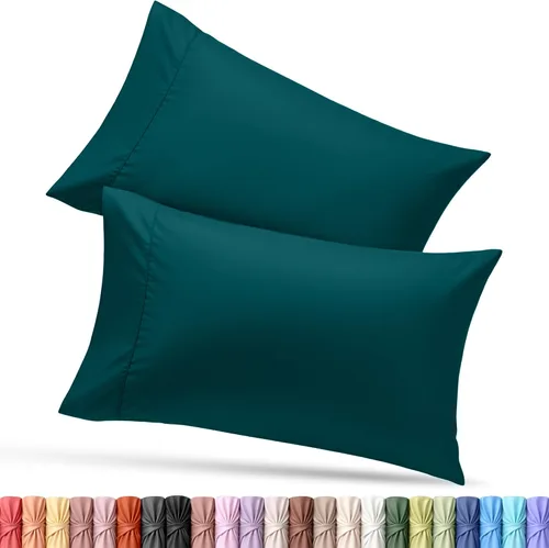 Vista 32 de Utopia Bedding - Juego de 2 fundas de almohada tamaño estándar, con cierre de sobre, tela de microfibra cepillada suave, resistentes al encogimiento