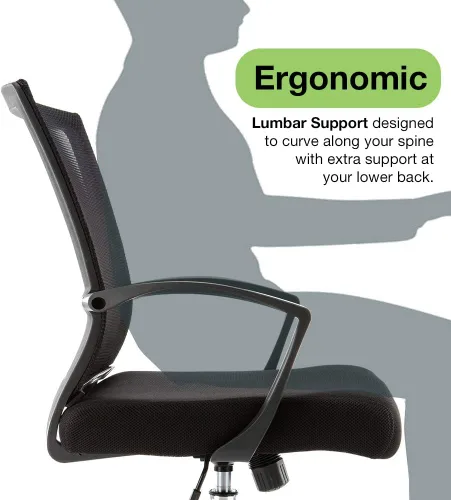 Vista 9 de Modern Home ZUNA-BKLIME - Silla de oficina, negro/lima Negro/Lime