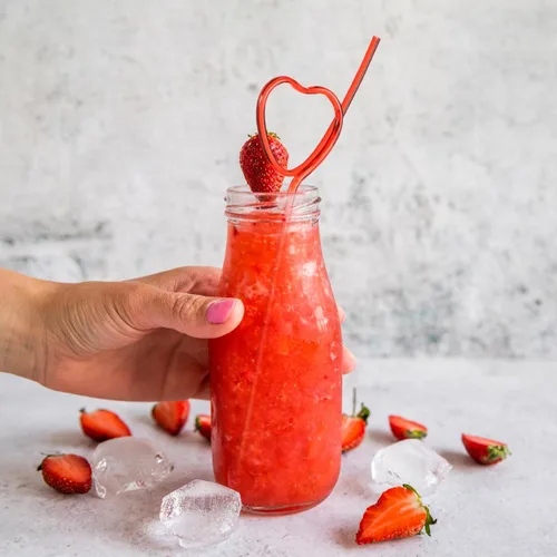 Vista 2 de 25 popotes de plástico para cóctel, en forma de corazón, reutilizables, pajitas largas y flexibles para ducha, suministros de fiesta de cumpleaños