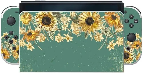 Vista 7 de PlayVital Juego completo de calcomanías protectoras para el modelo OLED de Nintendo Switch, calcomanías de vinilo personalizadas para consola Switch