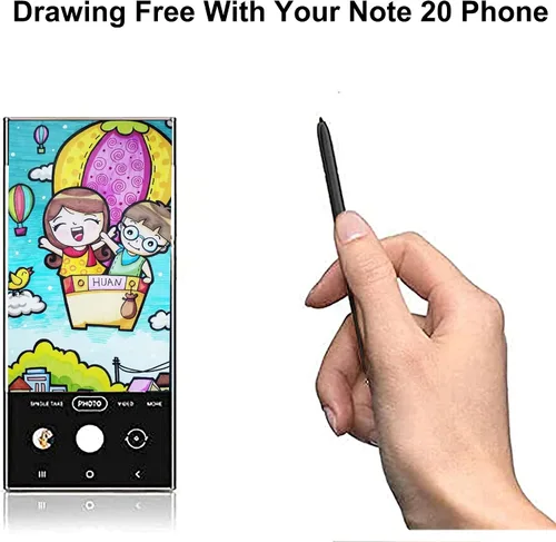 Vista 4 de Paquete de 2 lápices capacitivos negros Note 20 Ultra para Samsung Galaxy Note 20 S Pen compatibles con todos los portadores Samsung Galaxy Note