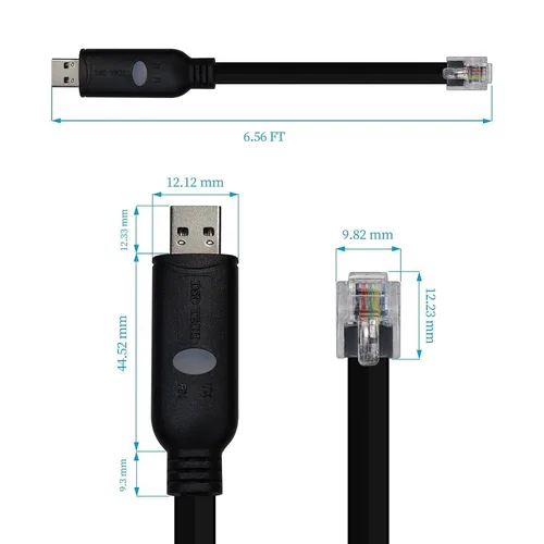 Vista 6 de DSD TECH Cable serie SH-RJ12K USB a RJ12 RS232 con chip FTDI para ESA Plex-COM2 Bridge EXP-4