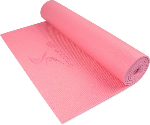 Vista 8 de ProsourceFit Estera de yoga original para ejercicios de ¼" (6 mm) de grosor para mayor comodidad y estabilidad con correas de transporte