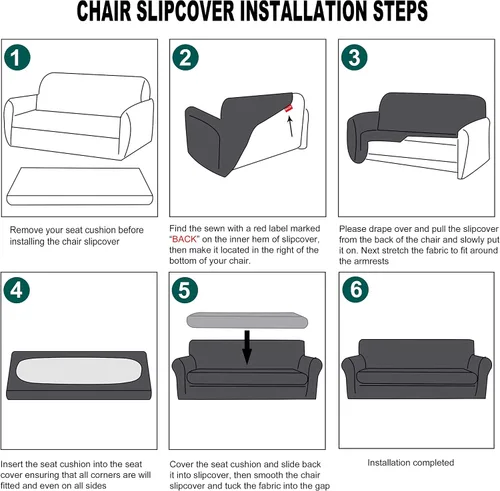 Vista 6 de CRFATOP Fundas para sillas suaves de 2 piezas para perros, fundas elásticas para sillón de 1 plaza, fundas de muebles de sofá lavables con 1 funda