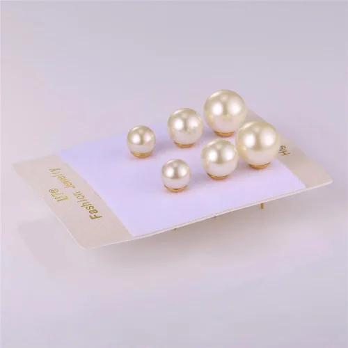 Vista 3 de U7 Cat Stud Earrings SilverBlackSilverGold Color,Birthstone Kitten Earrings, BarFaux Pearl Earrings Set, Women Teen Girls Gift
