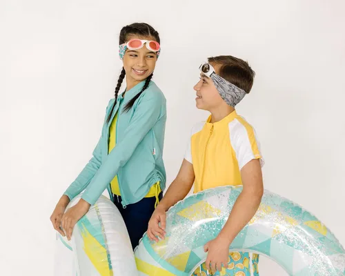 Vista 7 de Splash Place - Gafas de natación con correa de tela - Gafas de natación para adultos y niños - Tema de todo el mundo