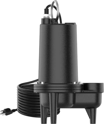 Vista 8 de 3/4 HP Bomba sumergible de aguas residuales 120V 6400 GPH Bomba de Oscuro