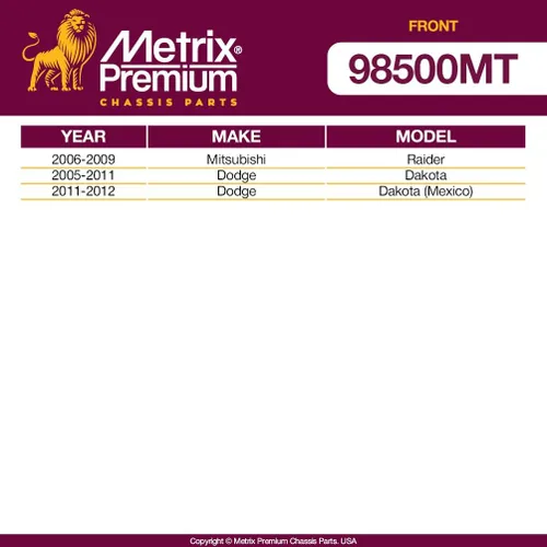 Vista 2 de Metrix Premium Piezas de Chasis - Kit de 2 piezas de Eslabón de Estabilización de Barra Antirrollio Delantera Compatible con 2006-2009 Mitsubishi