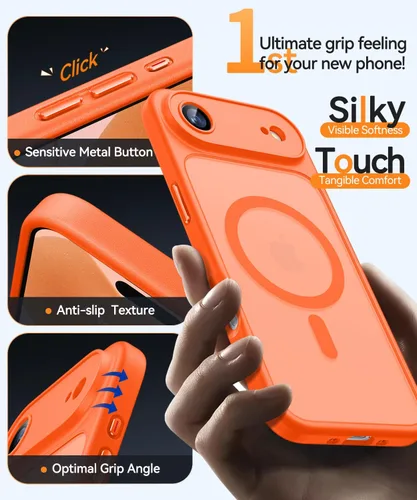 Vista 140 de CANSHN Funda magnética compatible con iPhone Air (6.5 pulgadas), mejorada [protección completa de la cámara] [compatible con Magsafe]