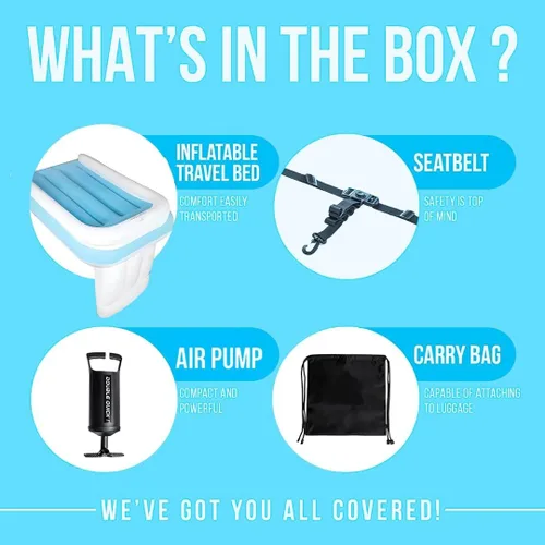 Vista 5 de Cama portátil de avión para niños pequeños para vuelos cómodos, cama de avión esencial para niños pequeños, compañero de viaje perfecto para niños