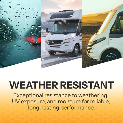 Vista 5 de Trim-Lok Canaleta de goteo, color blanco – 1/2 pulgada de altura, 25 pies de longitud – Canalón de lluvia de PVC para coches, furgonetas y casas