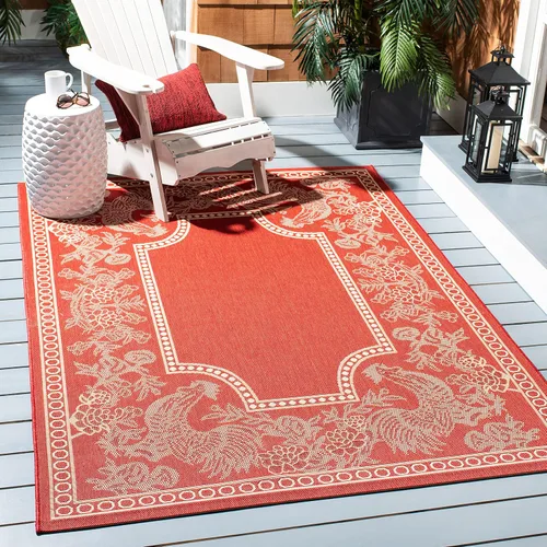 Vista 24 de SAFAVIEH Courtyard Collection - Alfombra de pasillo, 2 pies 3 pulgadas x 6 pies 7 pulgadas, color negro y arena, no desprende pelusa y de fácil