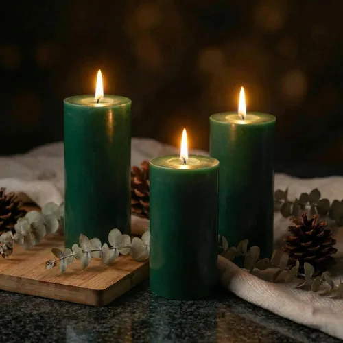 Vista 59 de Richland® Juego de 20 velas de pilar de 2 x 3 pulgadas, color marfil sin perfume