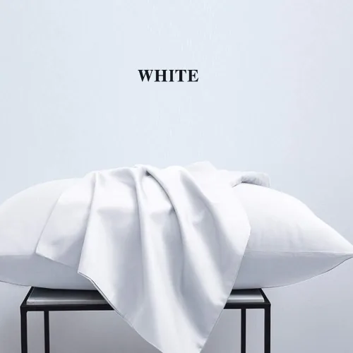 Vista 3 de Comfort Plus Juego de 2 fundas de almohada de microfibra 1800 de alta calidad, color blanco, tamaño Queen, color blanco