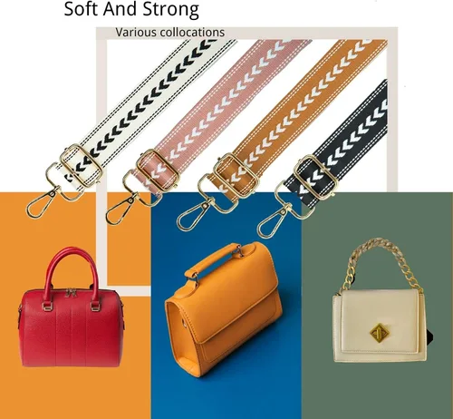 Vista 176 de S&loyoe Correas de repuesto para bolso, correa ajustable para bolsa cruzada, correas de guitarra anchas para bolsos de 1.5 pulgadas