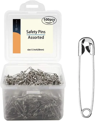 Vista 11 de 1000 piezas de alfileres de seguridad, alfileres de seguridad de 32 mm al por mayor, resistentes al óxido, paquete variado resistente, perfecto