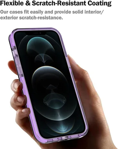 Vista 5 de ArtsEvo Diseño transparente a prueba de golpes para iPhone 14 Pro, protección certificada contra caídas de 6.6 pies, bordes elevados que protegen