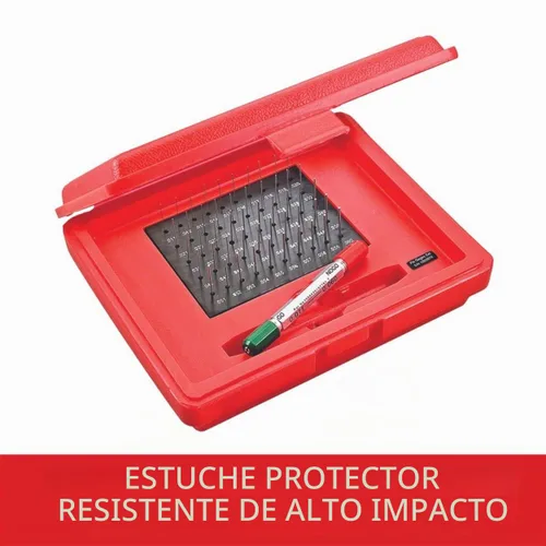 Vista 5 de Starrett Juego de medidores de pasadores de acero de precisión, rango de .011-.060", 50 calibres