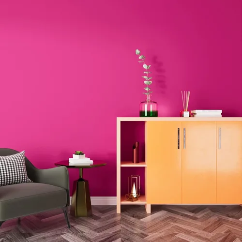 Vista 7 de LACHEERY Papel tapiz rosa intenso para dormitorio, papel tapiz texturizado mate, 12 x 160 pulgadas, papel adhesivo rosa magenta para armarios
