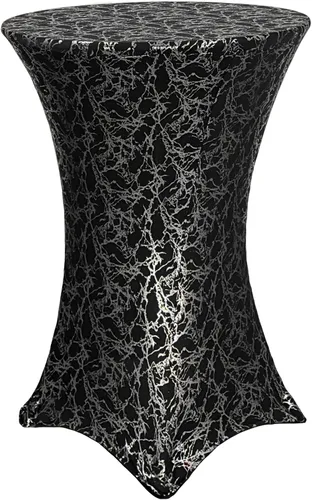 Vista 39 de Mantel de 30 pulgadas para mesa redonda, funda para mesa, Negro