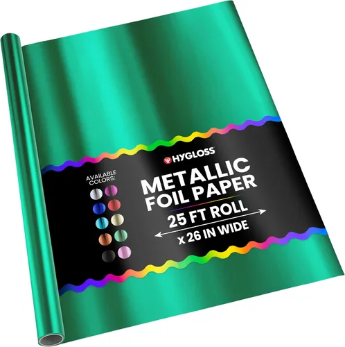 Vista 16 de Hygloss Products - Papel de aluminio metálico brillante, hojas de 20 x 26 pulgadas para artes, manualidades y envoltura de Navidad