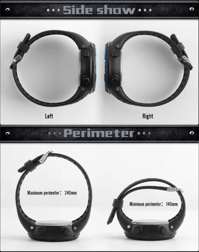 Vista 5 de Tonnier - Reloj deportivo para hombre, multifuncional, digital, pantalla LED, militar, doble hora, luz trasera, cronómetro e impermeable con correa