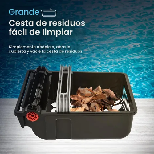 Vista 8 de Betta SE - Limpiador automático robótico para piscinas con bolsa de transporte y almacenamiento, potencia de limpieza continua 24/7, fideos de Azul