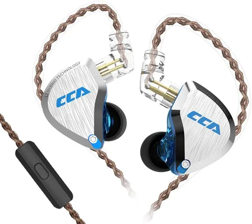 Vista 10 de CCA C12 Monitores intrauditivos, audífonos IEM HiFi estéreo híbridos 5BA+1DD con aislamiento de ruido con cable con cable desmontable sin enredos