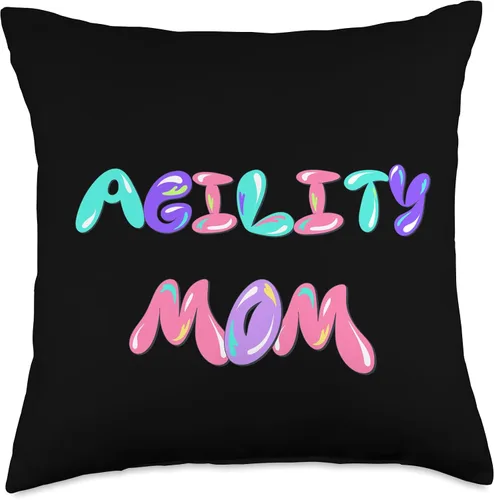 Vista 4 de Dog Agility T Shirts Dog Lover-Agility Mom Throw Pillow, 16x16, Multicolor