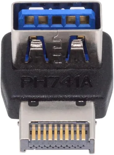 Vista 12 de xiwai USB 3.1 Panel frontal Socket Key-B Tipo-E a USB 3.0 20Pin Header Adaptador de extensión macho para placa base