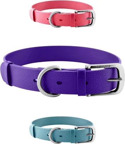 Vista 24 de Tuff Pupper Collar para Perro Clásico Resistente 10 Veces Más Fuerte que el Cuero Collar para Perro 100% Impermeable y Libre de Olores