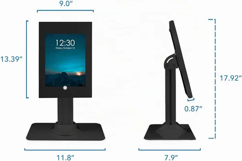 Vista 7 de Mount-It! Quiosco antirrobo para tableta, gabinete de tableta de encimera con bloqueo con base independiente, carcasa universal compatible con iPads