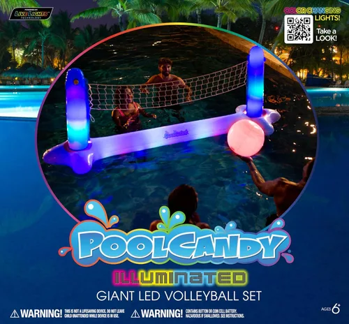 Vista 7 de Poolcandy Juego de voleibol LED flotante gigante iluminado