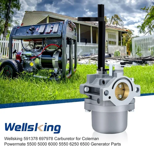 Vista 2 de 591378 Carburador Compatible con Troy Bilt Coleman Powermate 5500 5000 6000 5550 6250 6500 Piezas de generador 697978 796321 696132 696133 796322